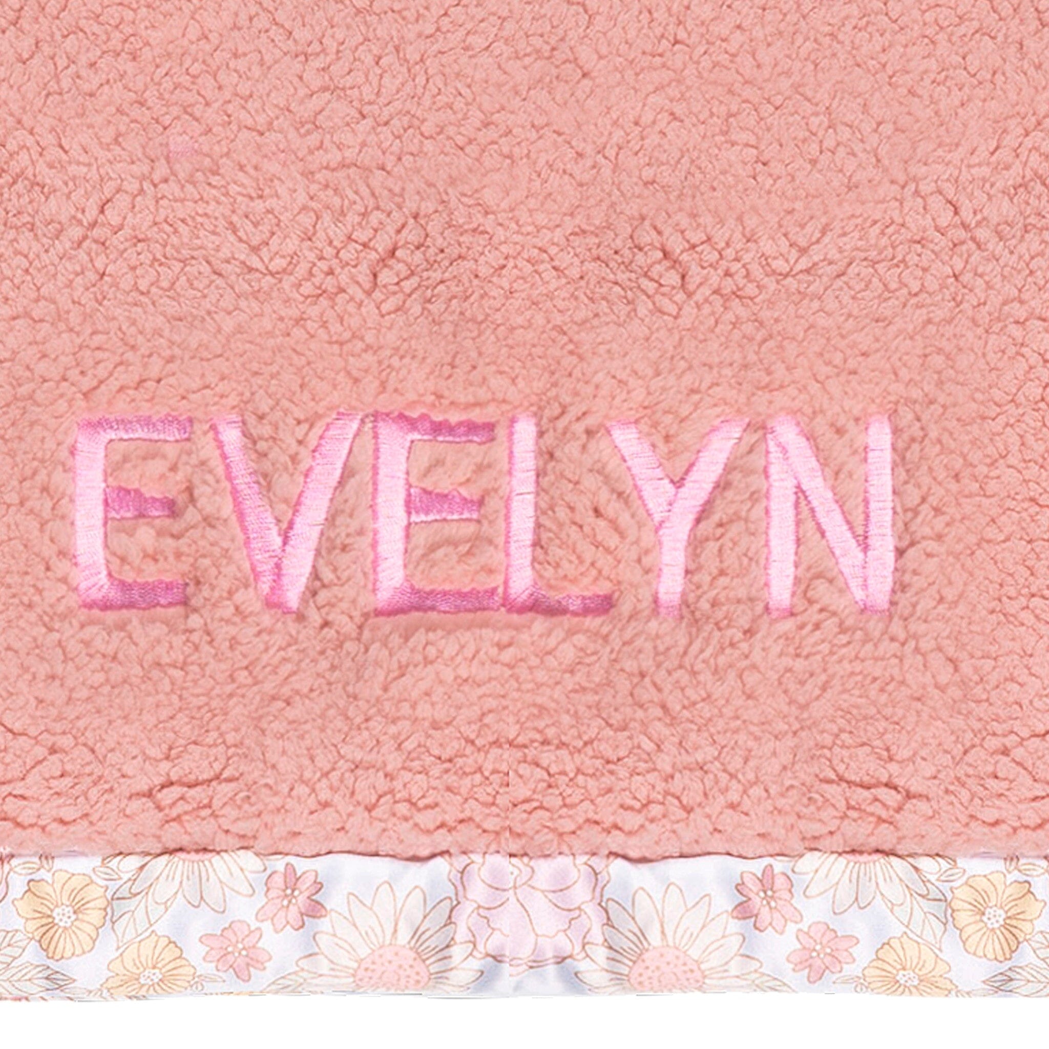 Embroidered Retro Floral Plush Blanket plush blankets Gerber® 