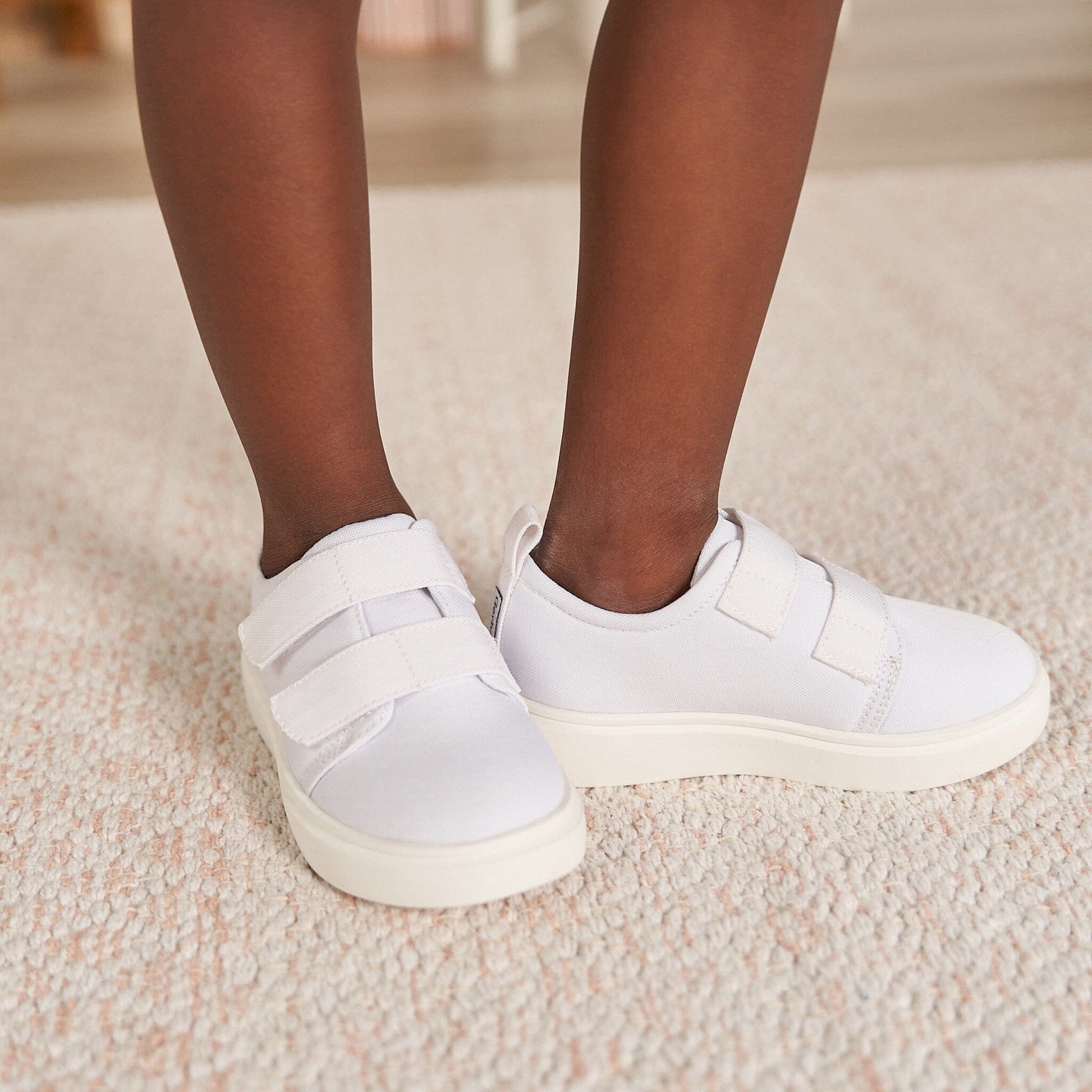 Infant & Toddler Neutral White Strap Sneaker shoes Gerber® 