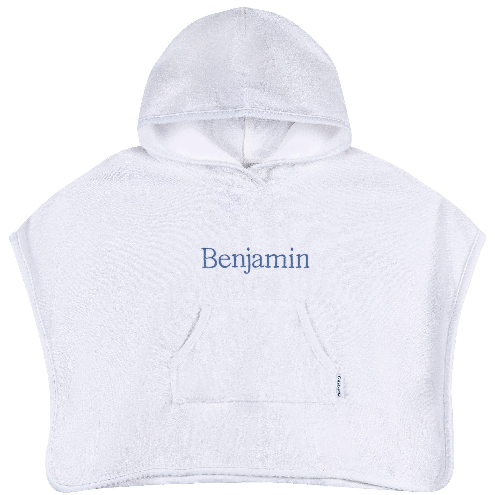Embroidered Baby & Toddler Neutral White Hooded Swim Coverup swimwear Gerber® 