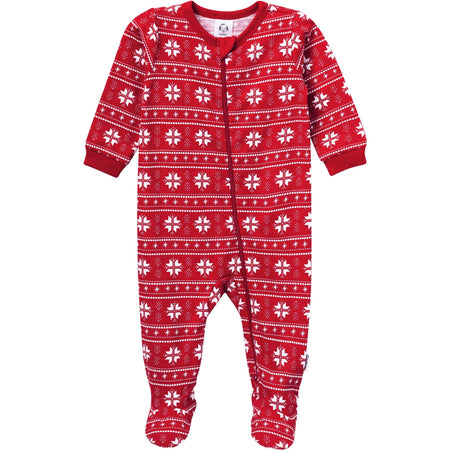 Baby Neutral Red Fair Isle Sleep 'N Play