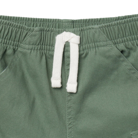 Infant & Toddler Boys Green Twill Cargo Shorts