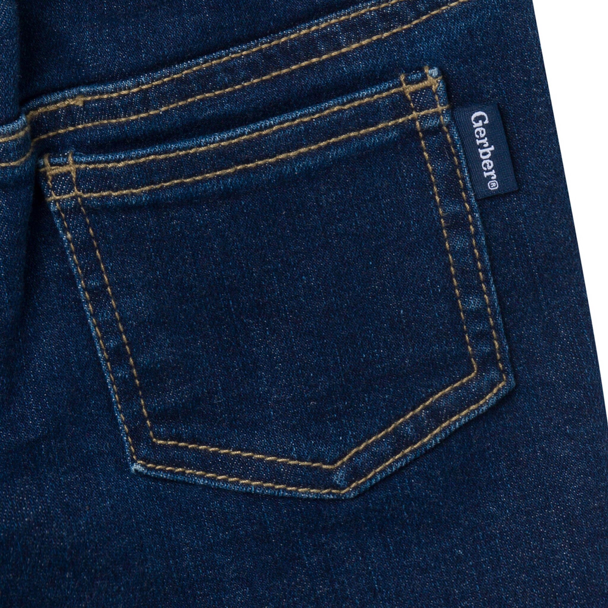 Infant & Toddler Neutral Dark Wash Denim Shorts Pants & Bottoms Gerber® 