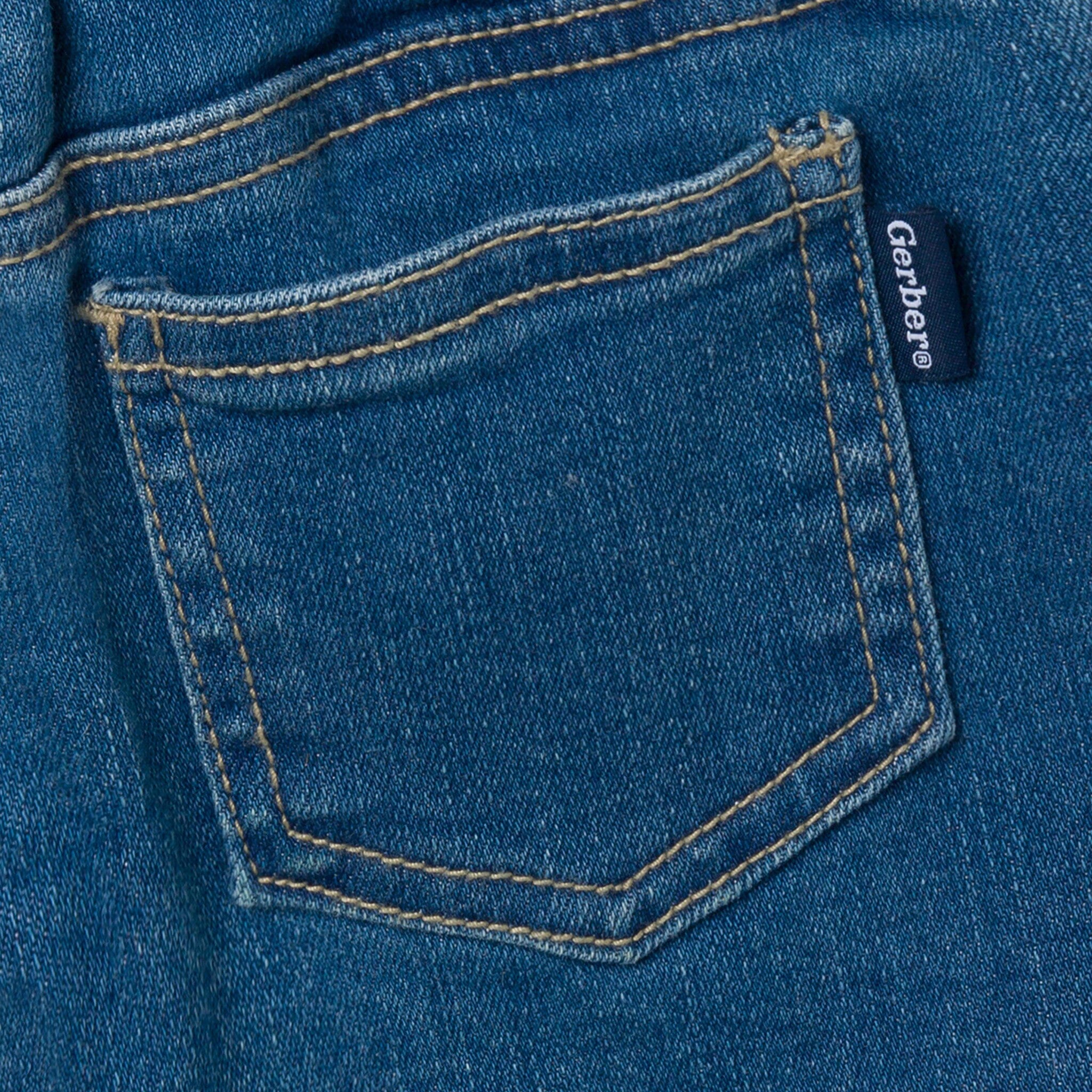 Infant & Toddler Neutral Light Wash Denim Shorts Pants & Bottoms Gerber® 