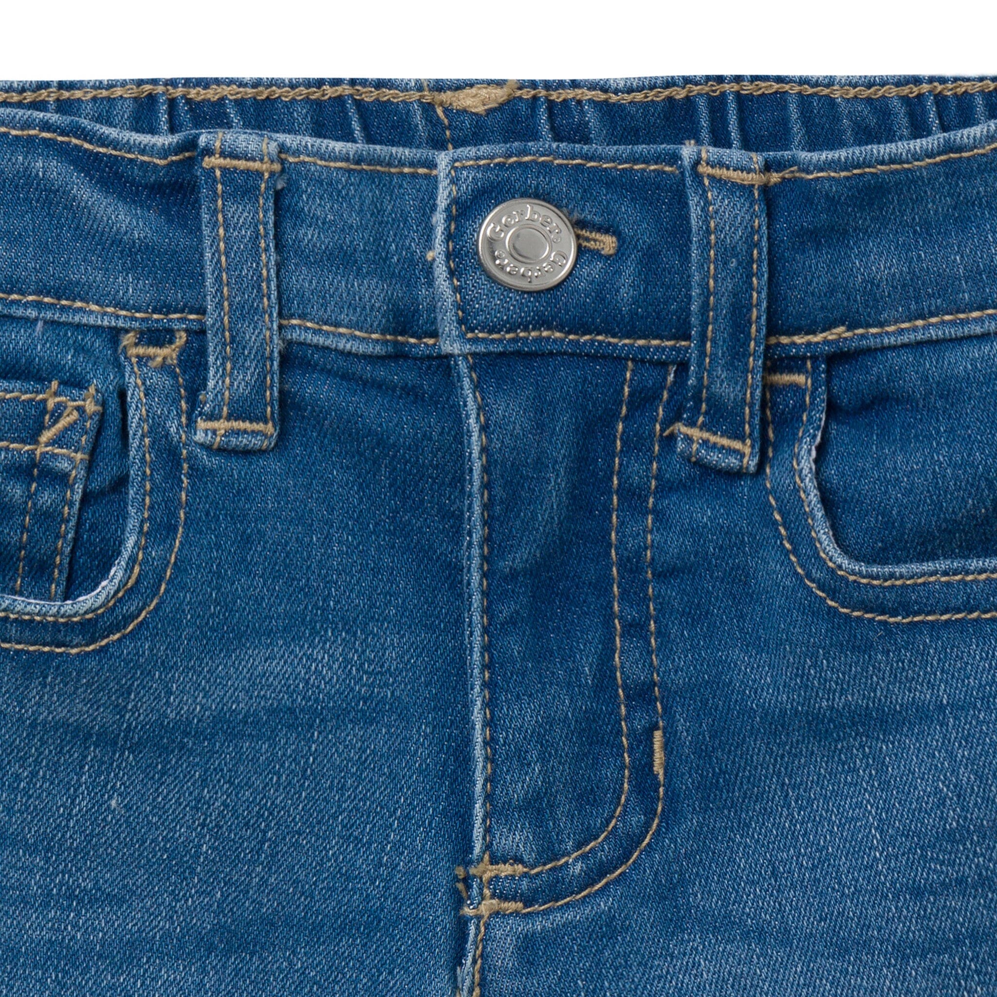 Infant & Toddler Neutral Light Wash Denim Shorts Pants & Bottoms Gerber® 
