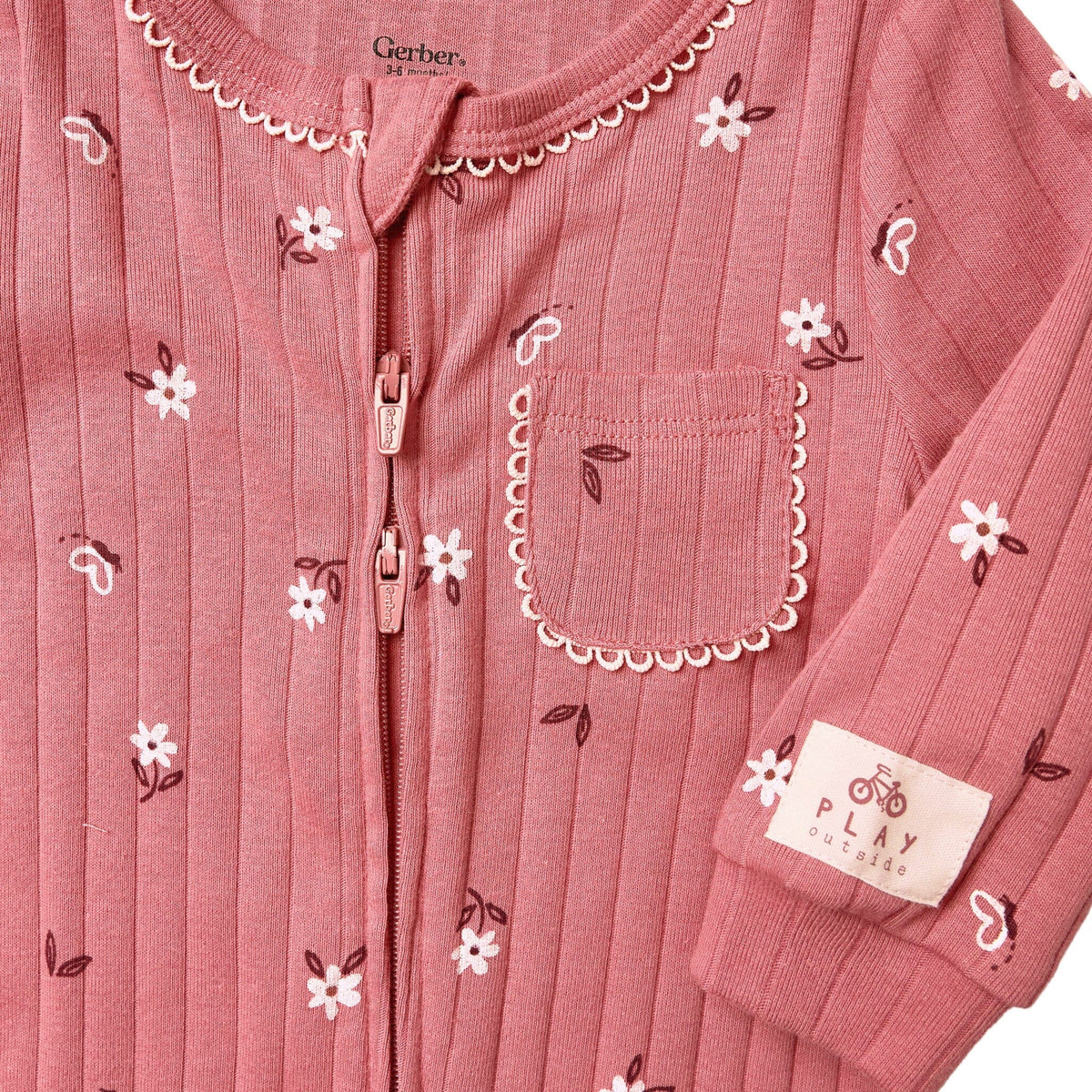 Baby Girls Rose Romper rompers Gerber® 