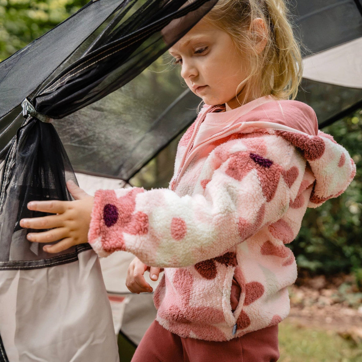 Infant & Toddler Girls Pink Flowers Sherpa Jacket tops Gerber® 