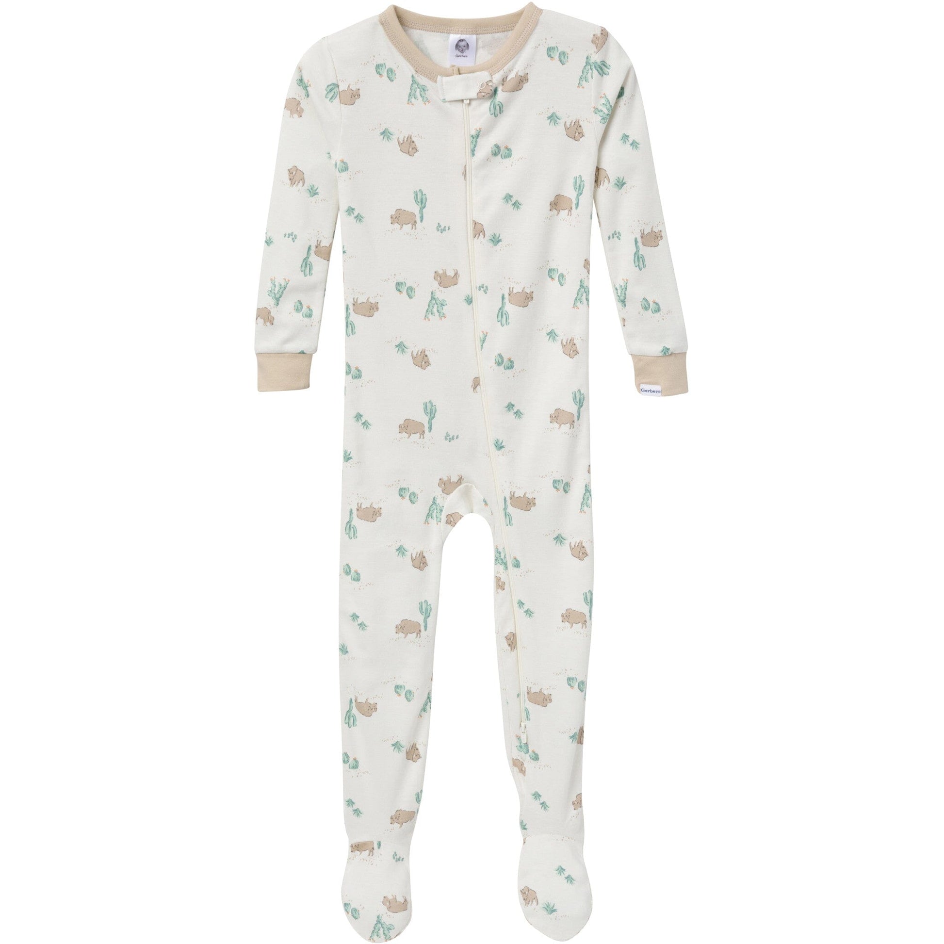 4-Pack Baby & Toddler Boys Desert Animals Snug Fit Footed Pajamas sleepwear Gerber® 