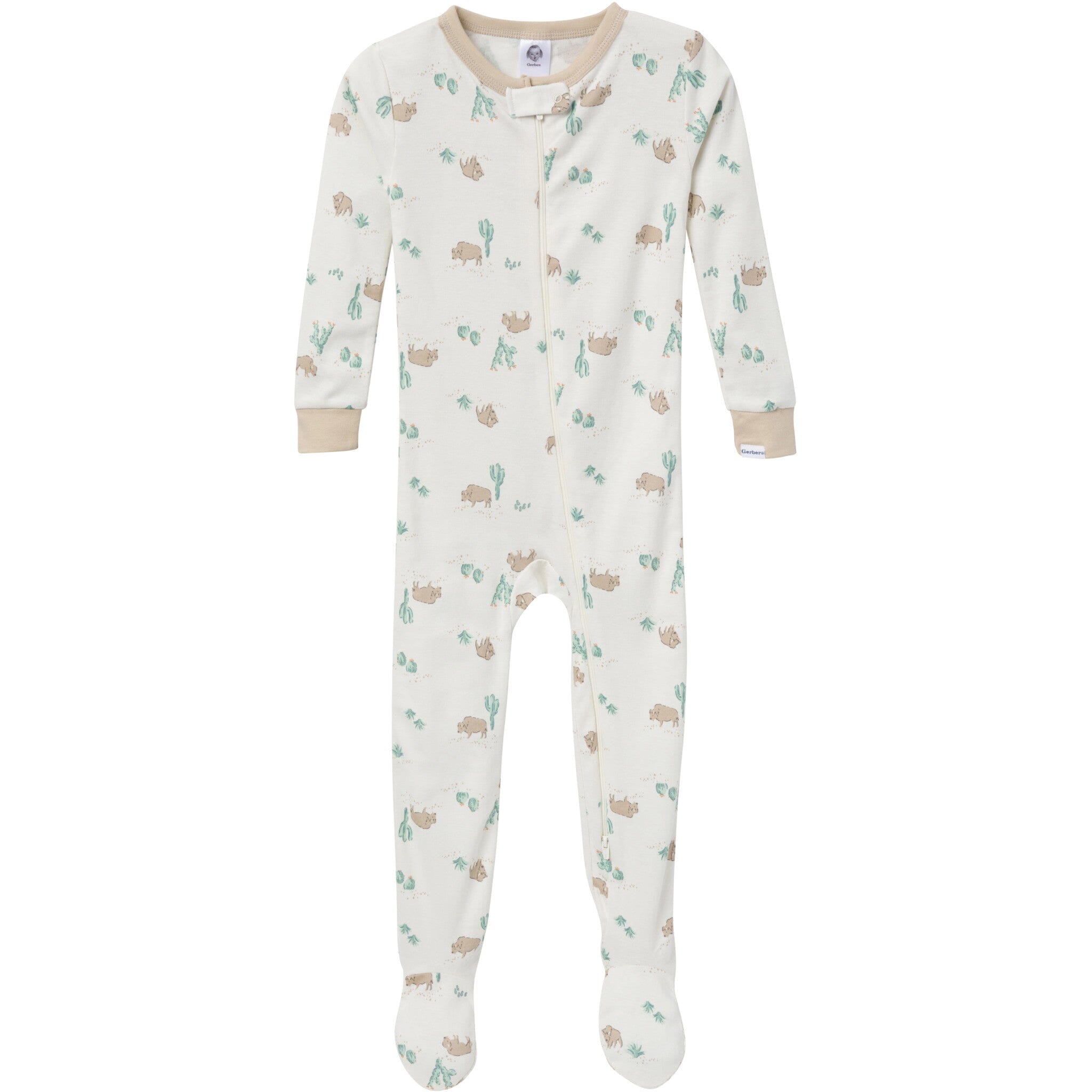 4-Pack Baby & Toddler Boys Desert Animals Snug Fit Footed Pajamas sleepwear Gerber® 