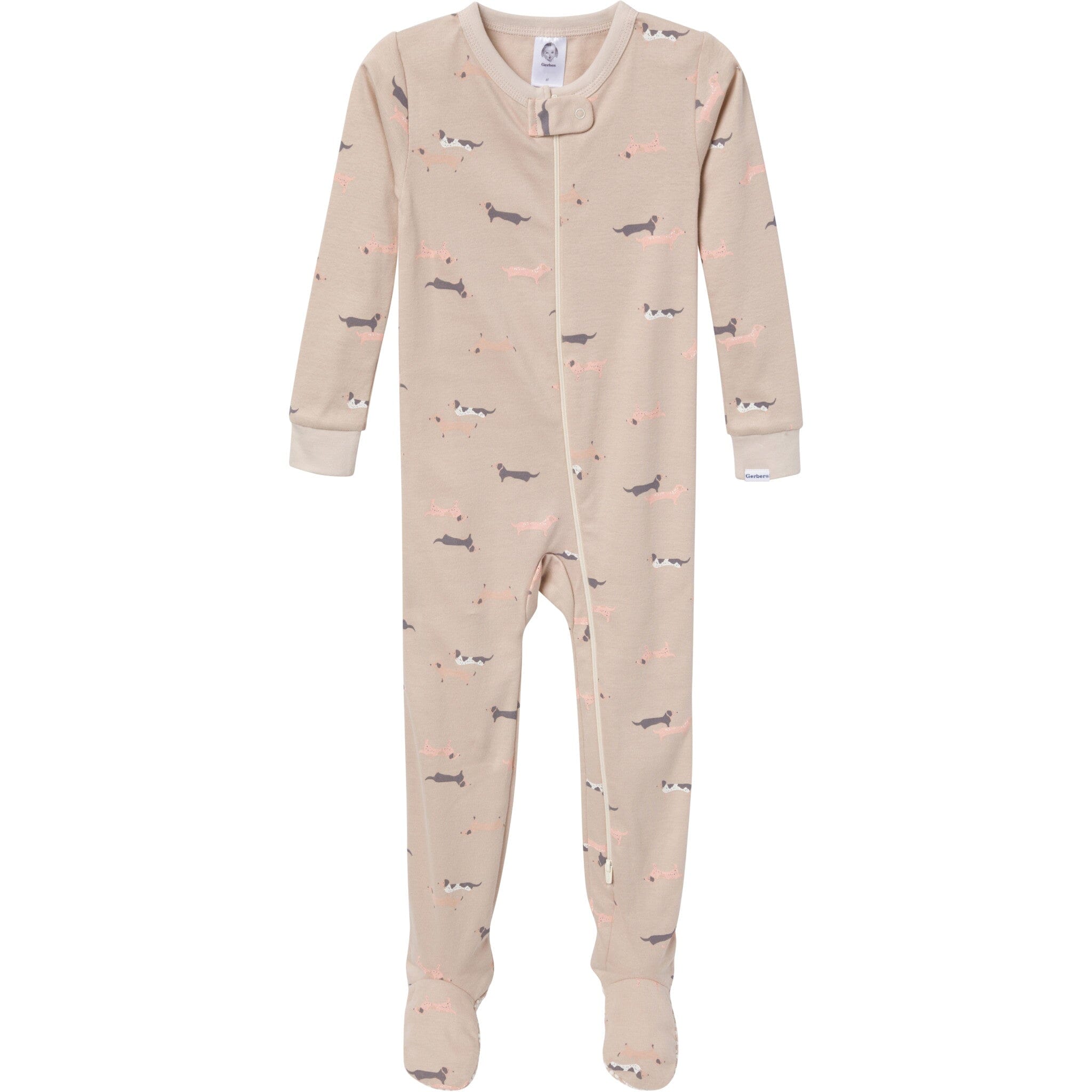 4-Pack Baby & Toddler Neutral Dog Snug Fit Footed Pajamas sleepwear Gerber® 