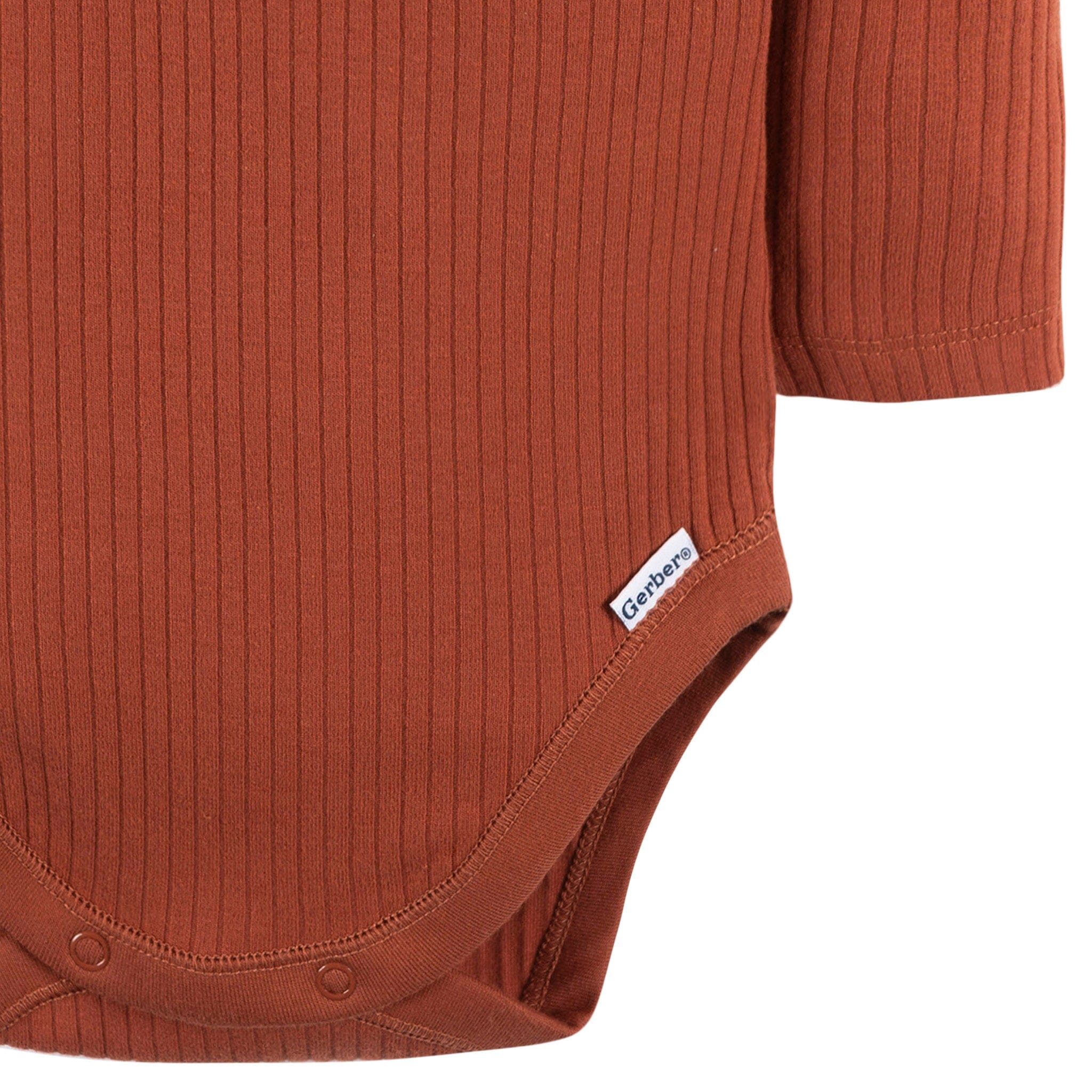 2-Pack Baby Boys Rust & Oatmeal Henley Onesies® Bodysuits onesies Gerber® 