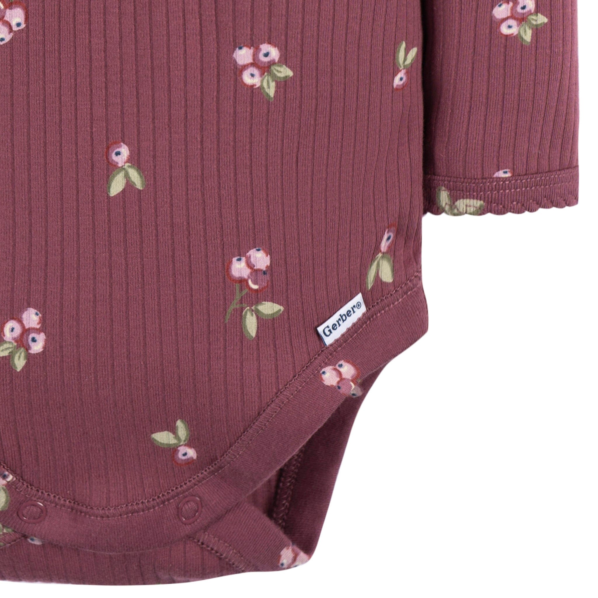 2-Pack Baby Girls Berries Henley Onesies® Bodysuits onesies Gerber® 