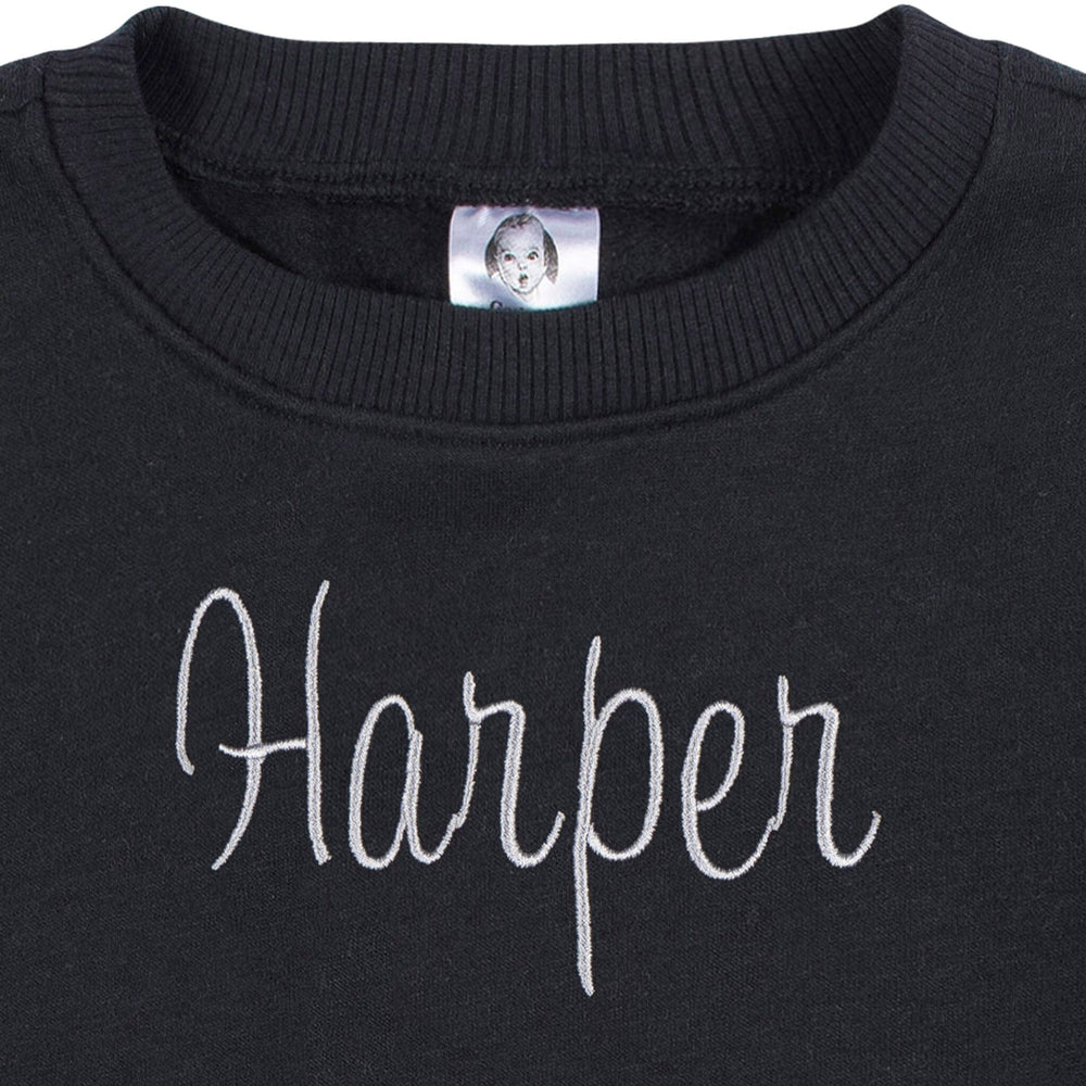 Embroidered 2-Piece Infant & Toddler Neutral Black Sweatshirt & Pant Set outfits Gerber® 