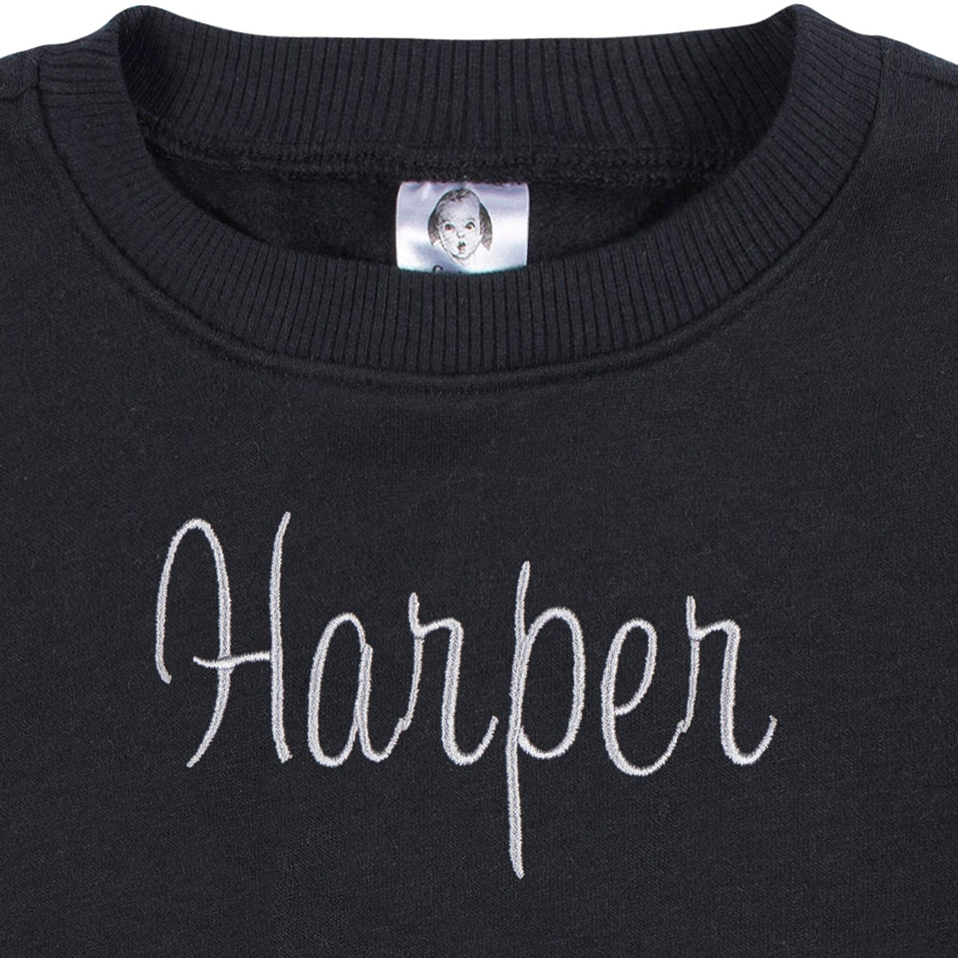 Embroidered 2-Piece Infant & Toddler Neutral Black Sweatshirt & Pant Set outfits Gerber® 