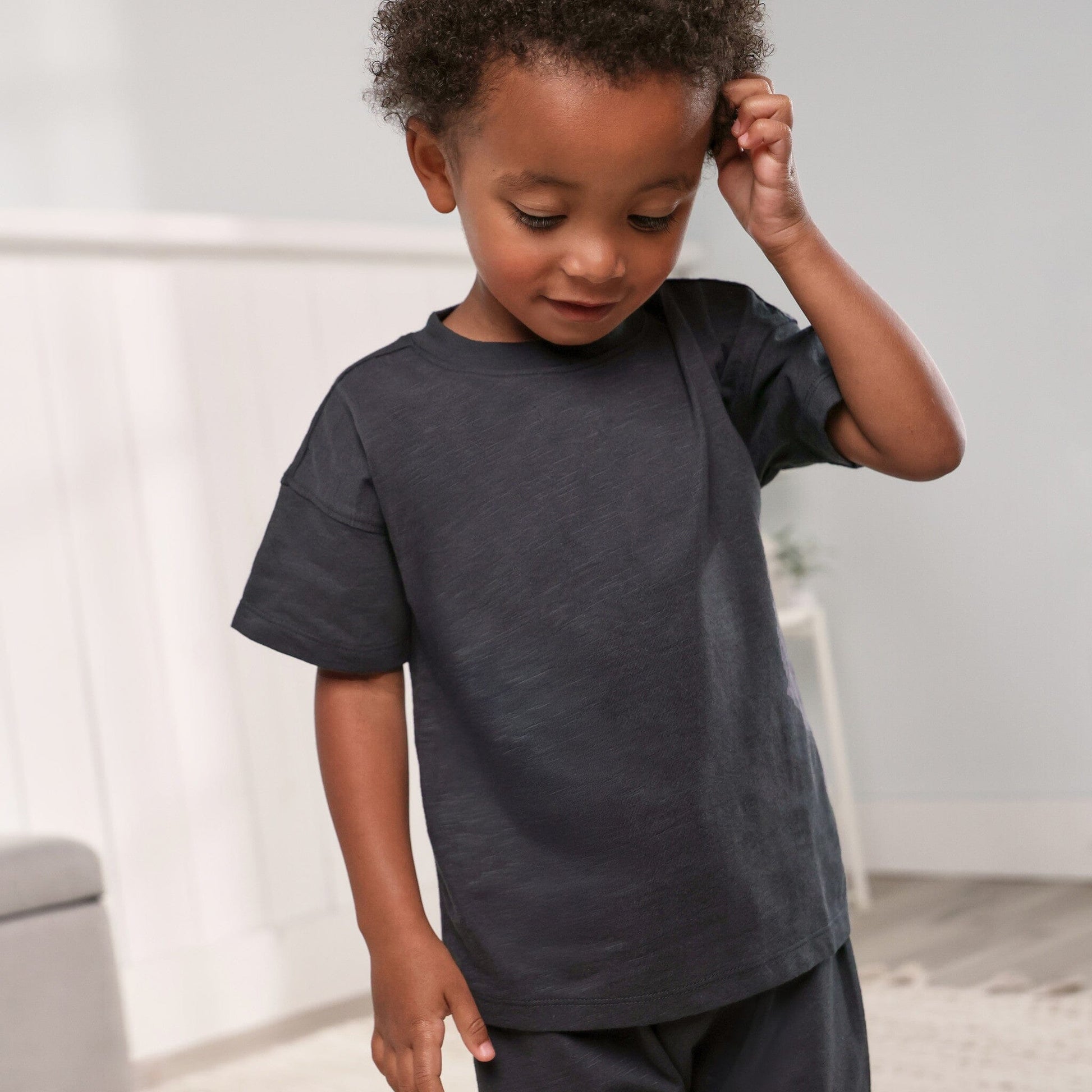 2-Piece Infant & Toddler Neutral Asphalt T-Shirt & Jogger Pants Outfit Outfits & Sets Gerber® 