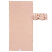 2-Piece Baby Girls Polka Dots Swaddle and Headband Set receiving blankets Gerber® 