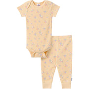 2-Piece Baby Girls Yellow Floral Onesies® Bodysuit and Pants Set Outfits & Sets Gerber® 