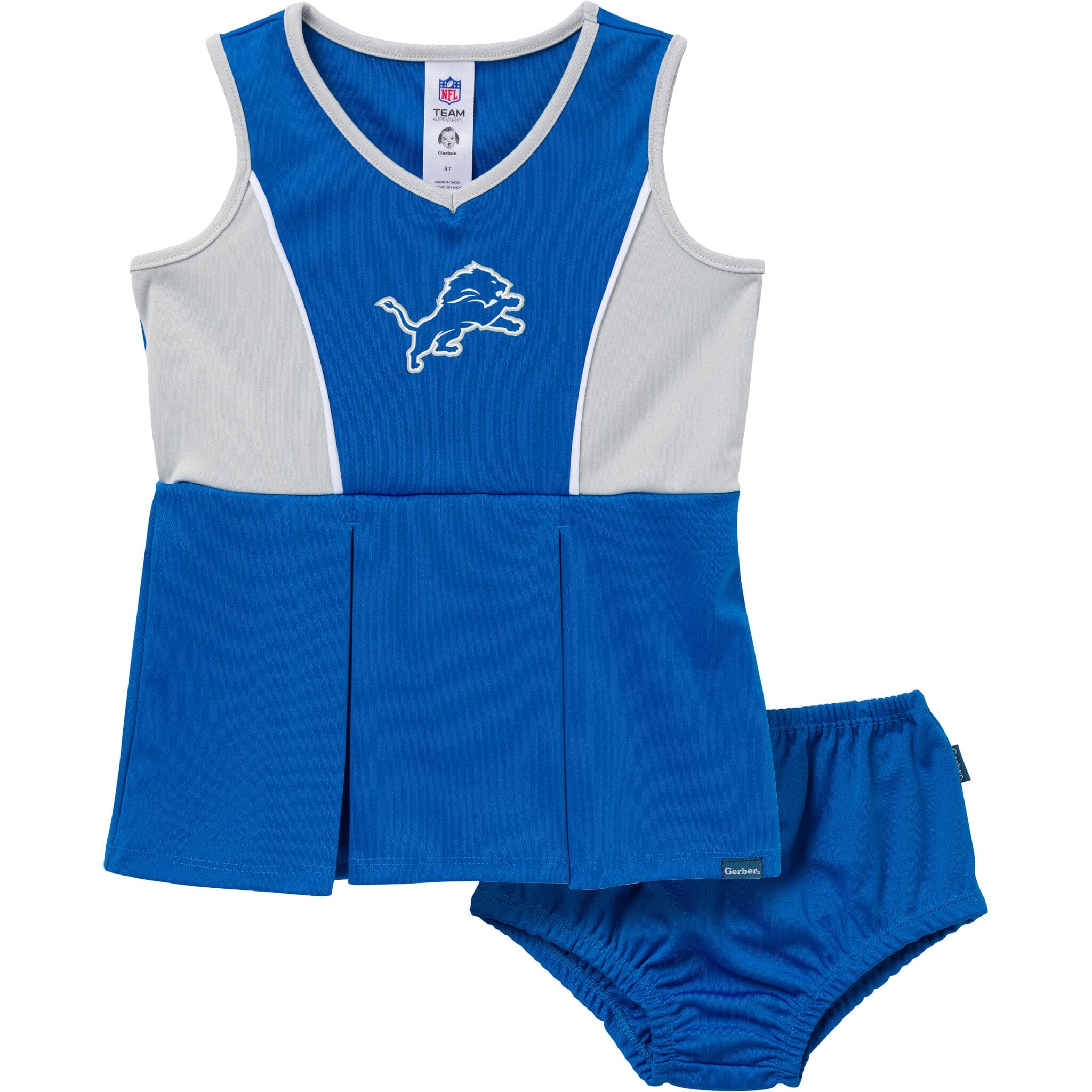 2-Piece Infant & Toddler Girls Detroit Lions Dress and Panty Cover Set NFL NFL 