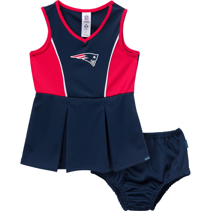 2-Piece Infant & Toddler Girls New England Patriots Dress and Panty Cover Set NFL NFL 