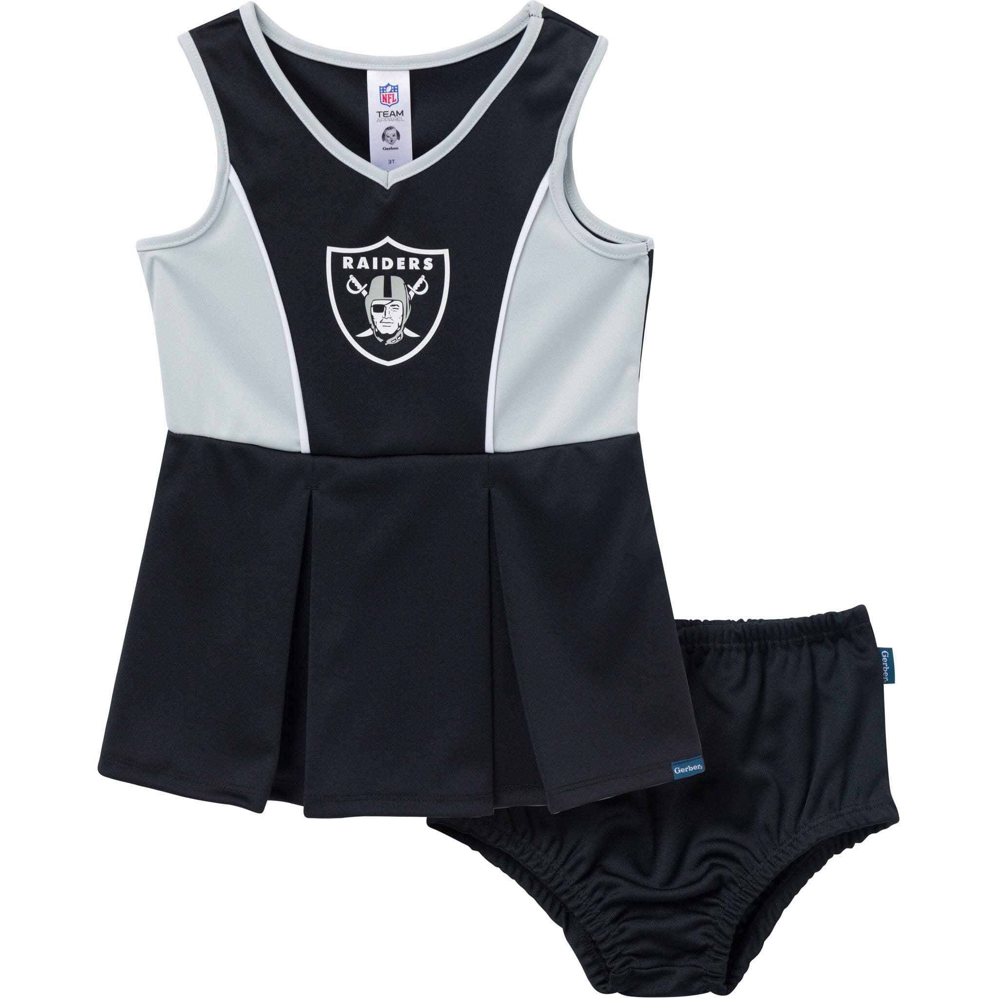 2-Piece Infant & Toddler Girls Las Vegas Raiders Cheer Dress Set - 3T 2-Piece Infant & Toddler Girls Las Vegas Raiders Cheer Dress Set - 3T