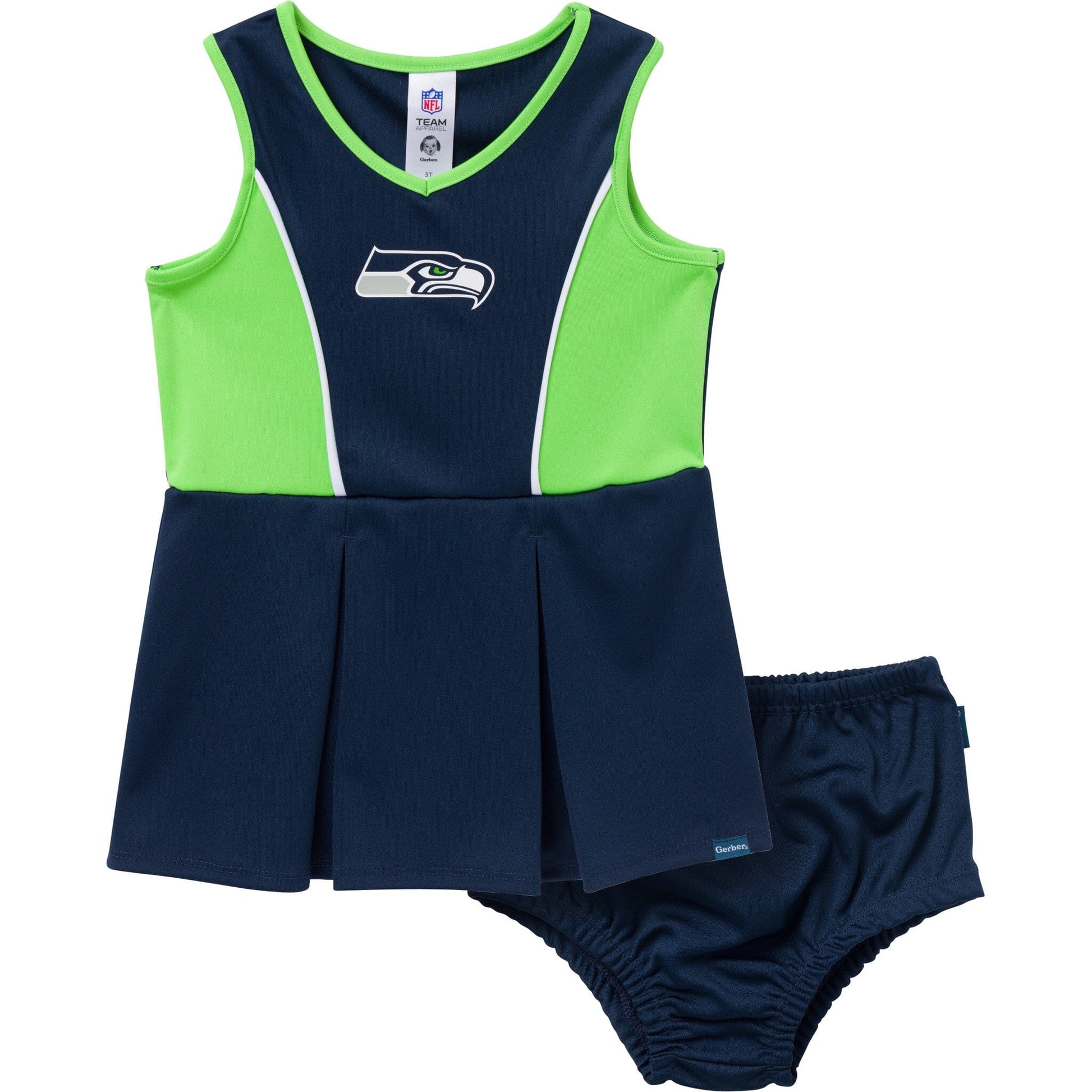 2-Piece Infant & Toddler Girls Seattle Seahawks Dress and Panty Cover Set NFL NFL 