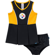 2-Piece Infant & Toddler Girls Pittsburgh Steelers Dress and Panty Cover Set NFL NFL 