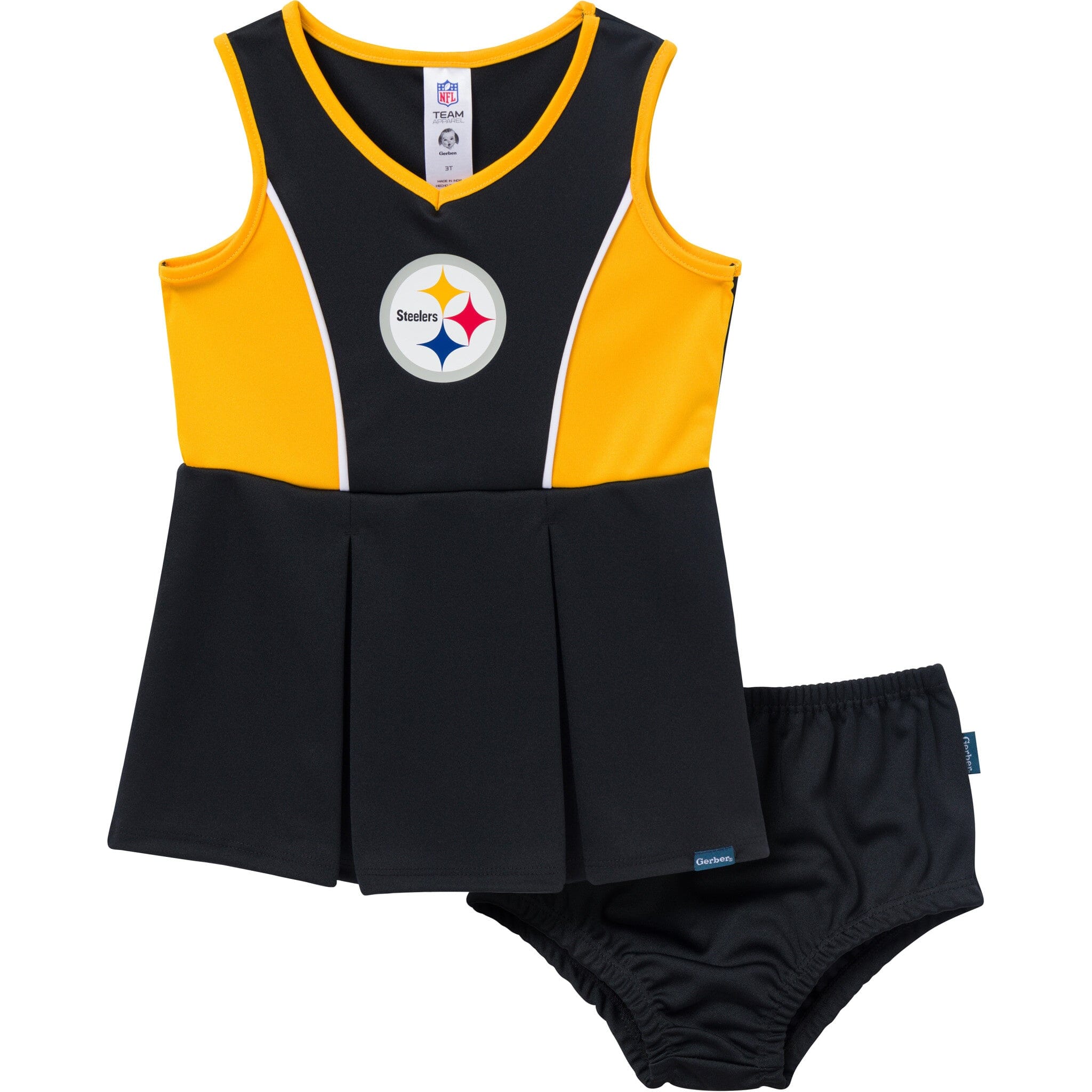 2-Piece Infant & Toddler Girls Pittsburgh Steelers Dress and Panty Cover Set NFL NFL 
