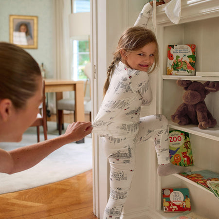 2-Piece Infant & Toddler Neutral Ivory City Snug Fit Pajamas