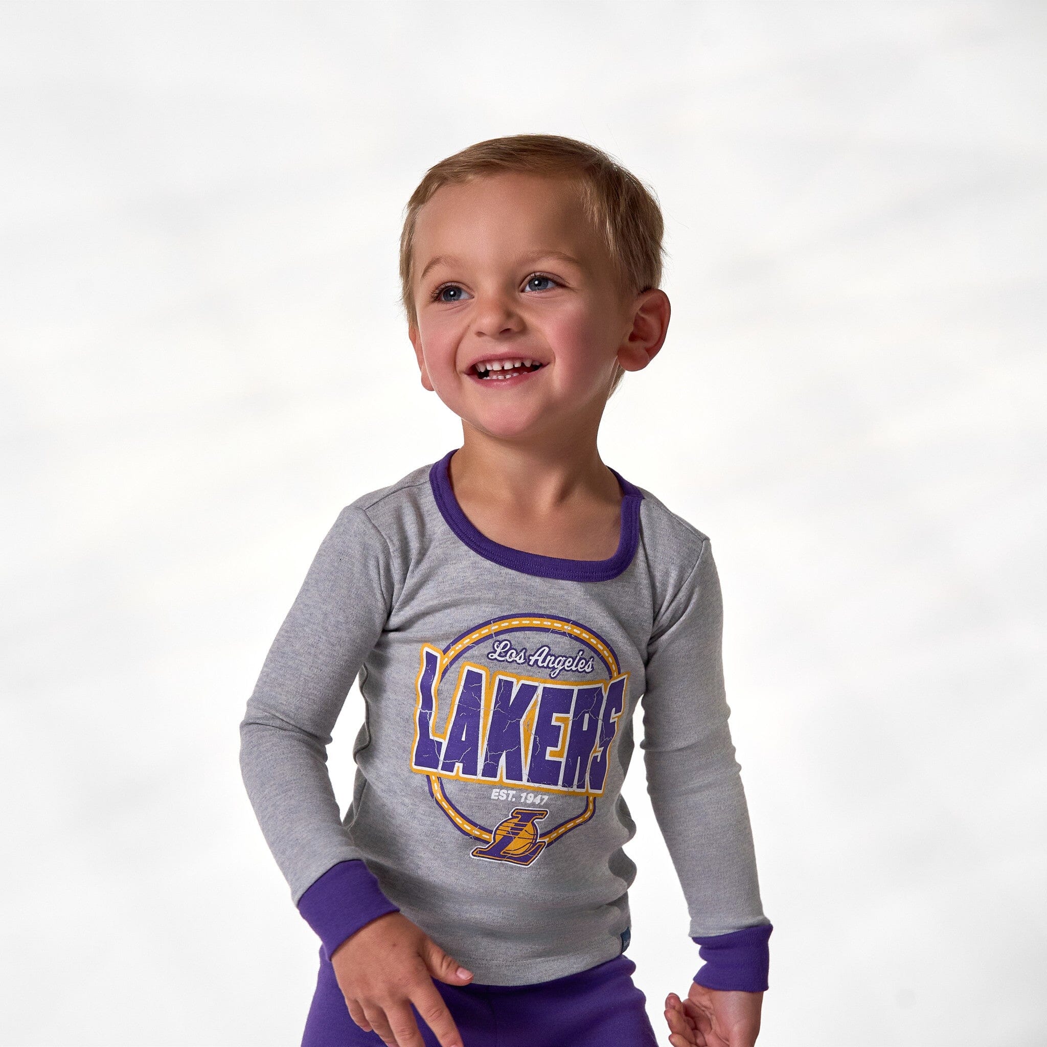 2-Piece Infant & Toddler Neutral Los Angeles Lakers Snug Fit Pajamas NBA NBA® 