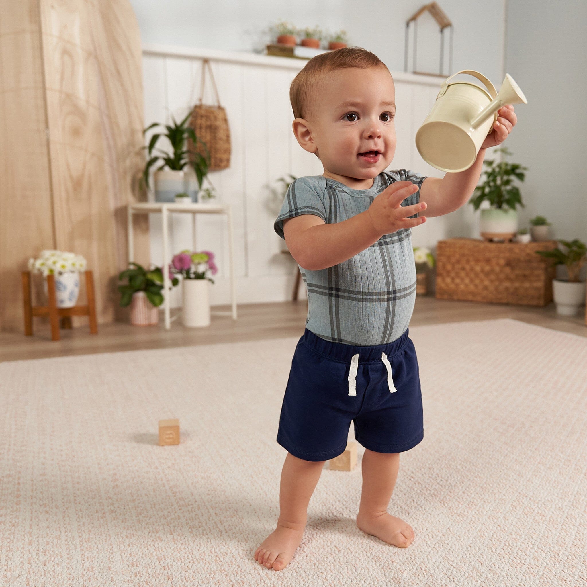 3-Pack Baby & Toddler Boys Blues Knit Shorts bottoms Gerber® 