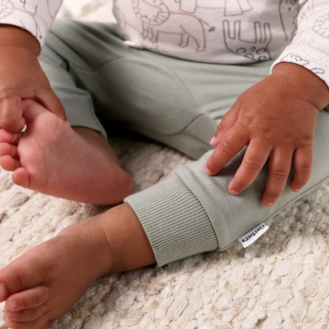 3-Pack Baby & Toddler Boys Stripe, Black, & Grey Jogger Pants bottoms Gerber® 