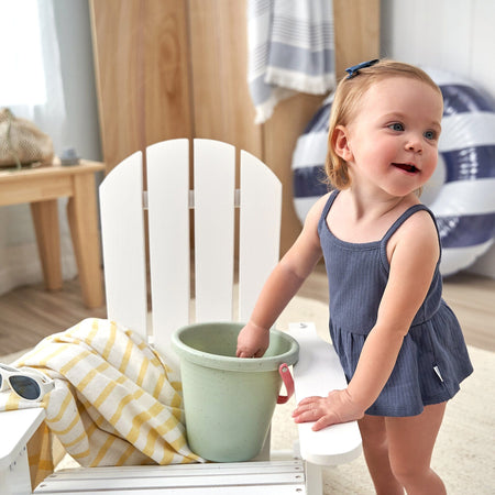 3-Pack Baby Girls Coral, Gray, & Navy Sleeveless Skirted Onesies® Bodysuits