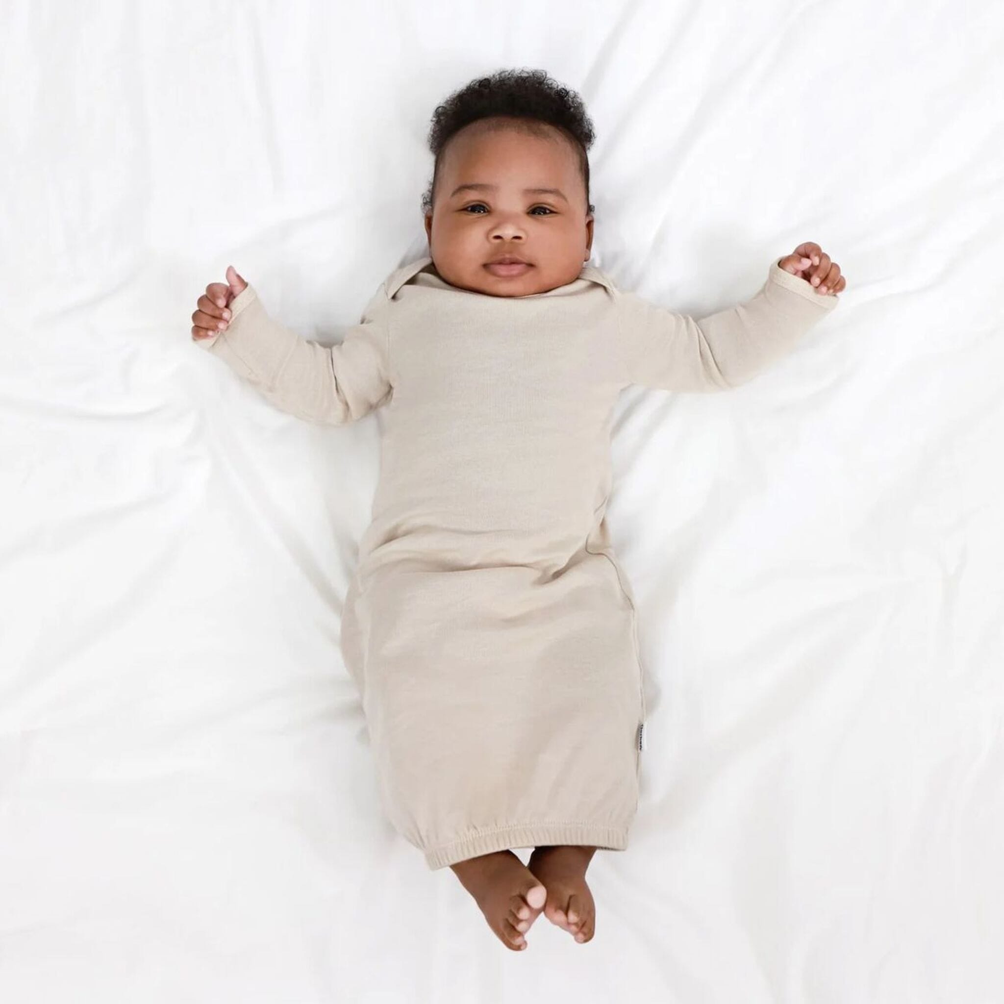 3-Pack Baby Neutral It Grey Heather/Birch/Peyote Lap Shoulder Gowns Sleepwear Gerber® 