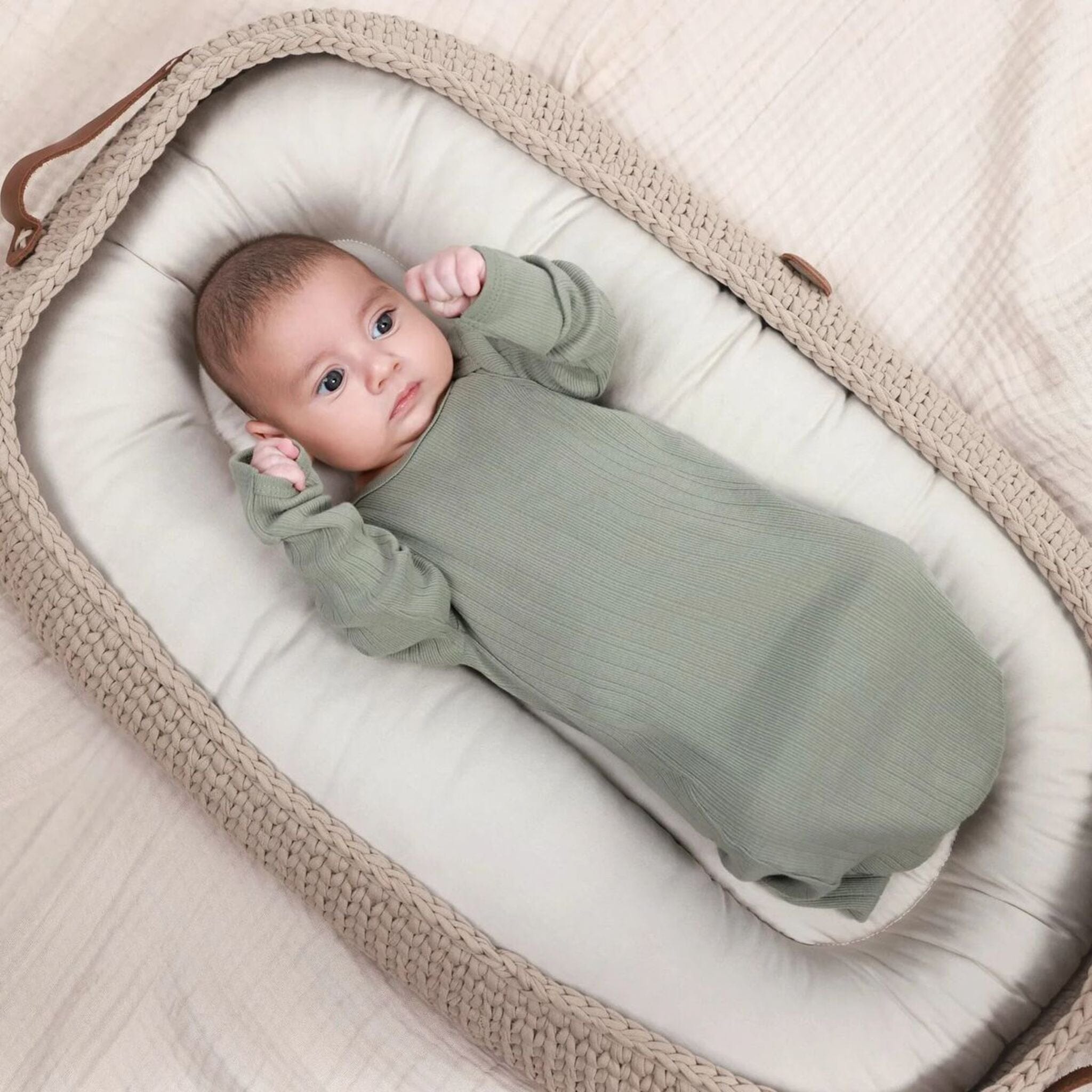 3-Pack Baby Neutral Shadow/New Wheat/Camel Lap Shoulder Gowns Sleepwear Gerber® 