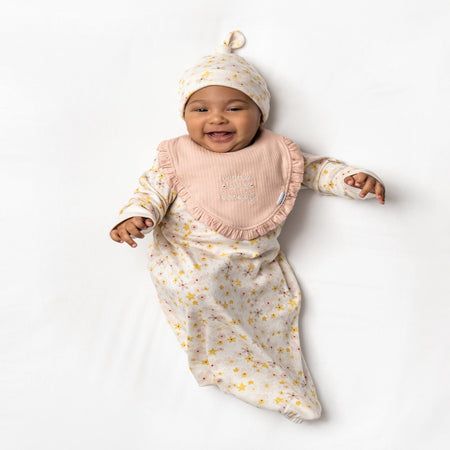 3-Piece Baby Girls Pear Floral Gown Set