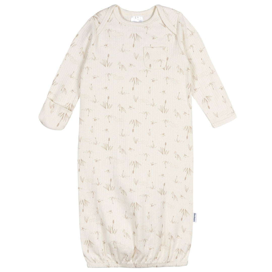 3-Piece Baby Neutral Goose Pond Gown Set sleepwear Gerber® 