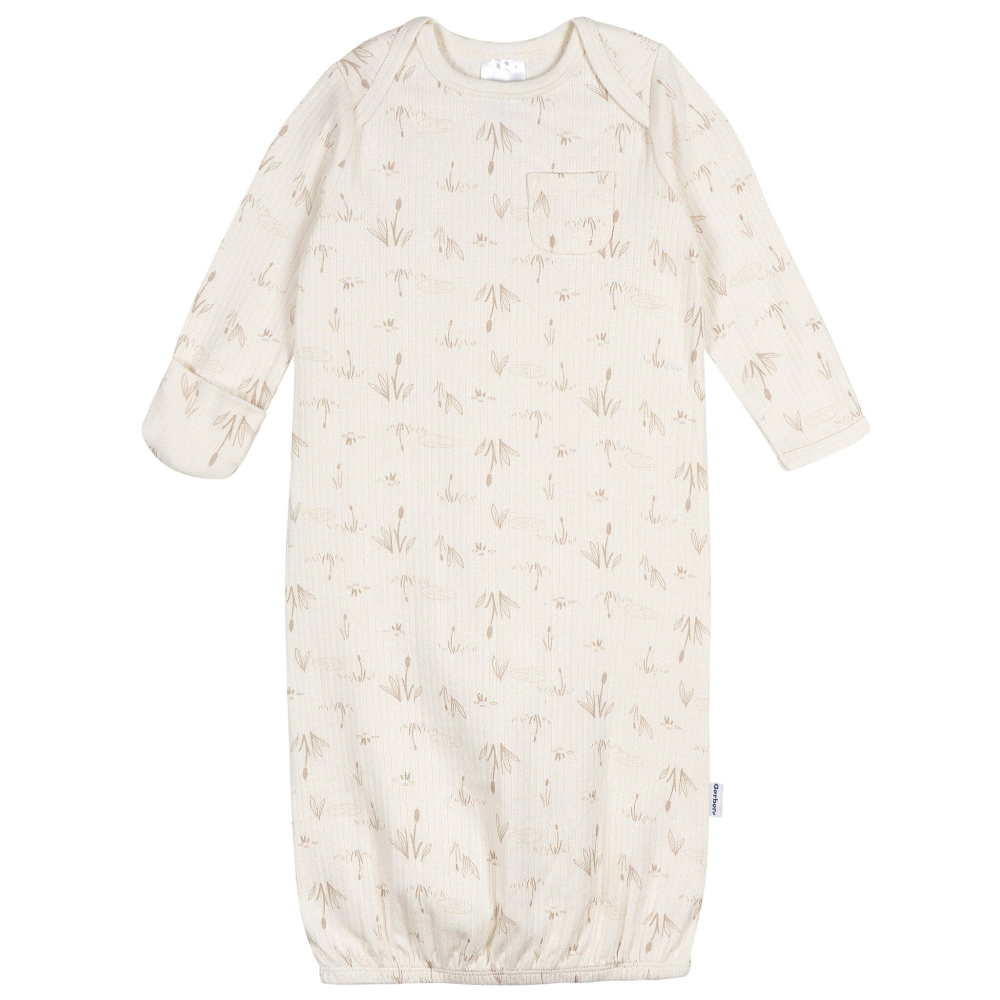 3-Piece Baby Neutral Goose Pond Gown Set sleepwear Gerber® 