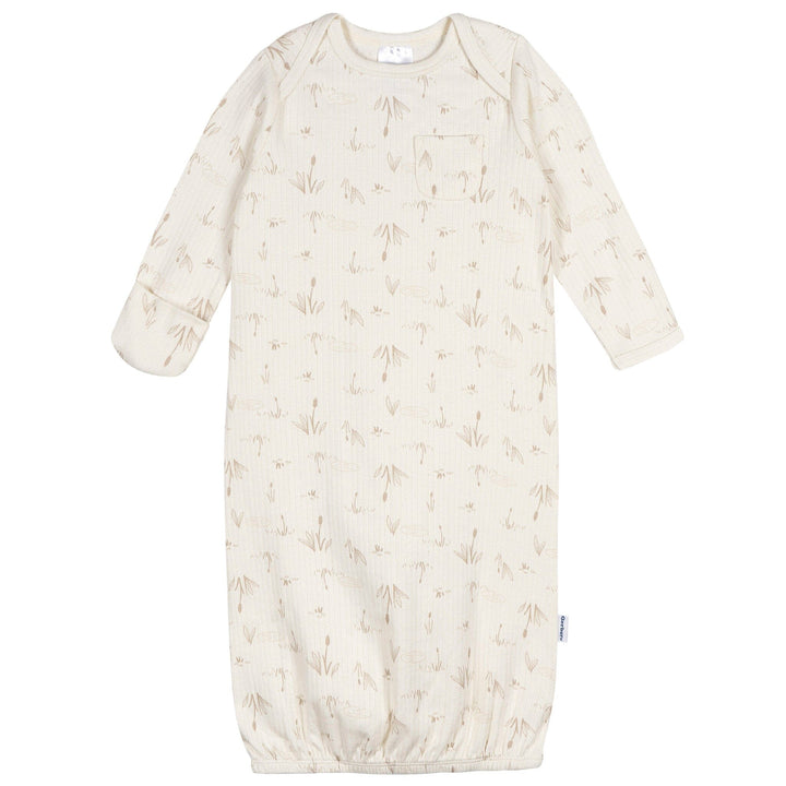 3-Piece Baby Neutral Goose Pond Gown Set sleepwear Gerber® 