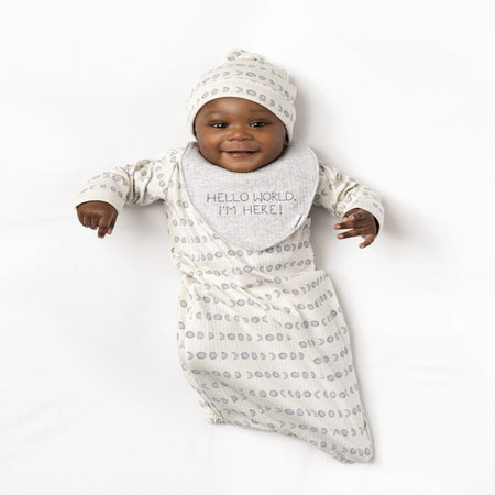 3-Piece Baby Neutral Moons Gown Set