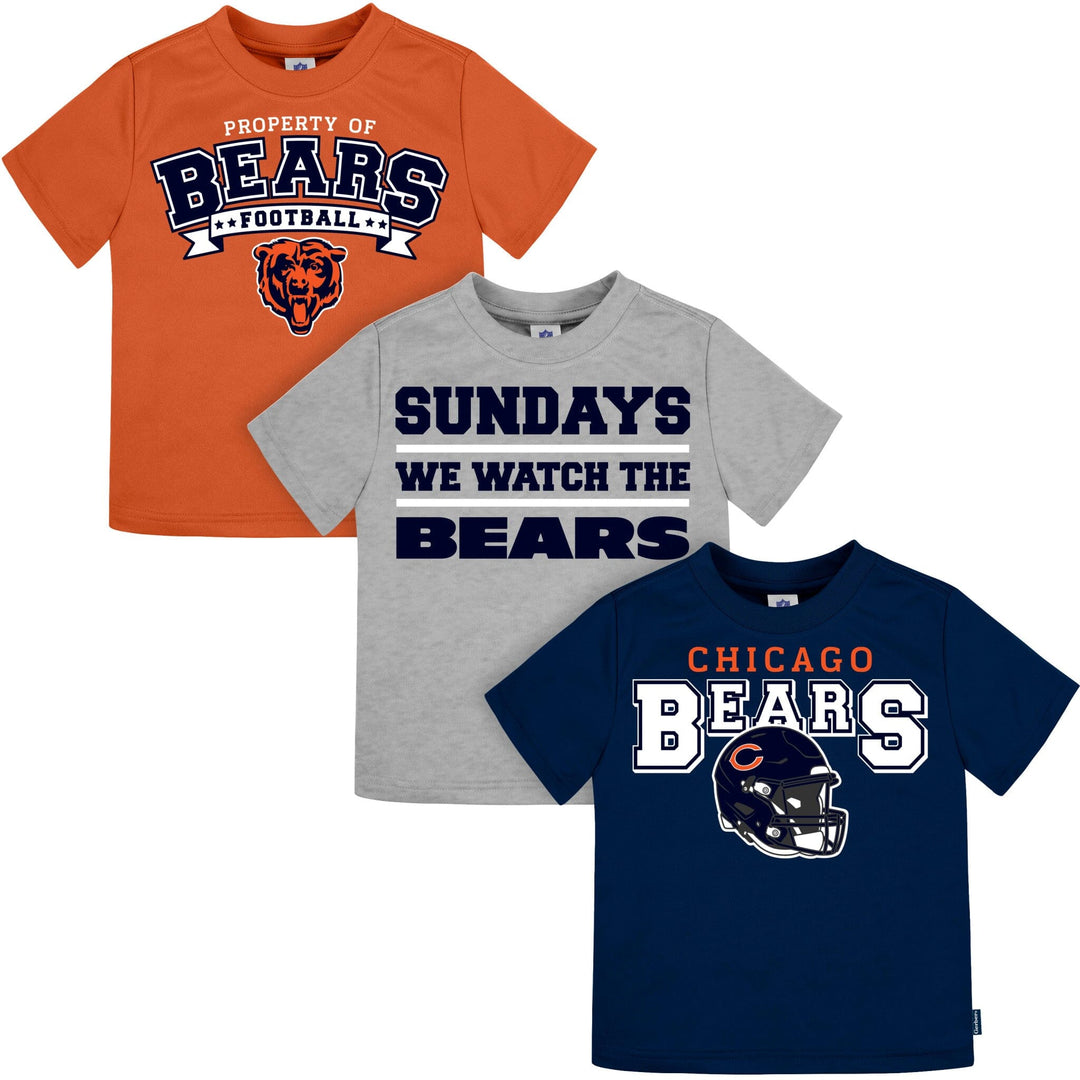 3-Piece Infant & Toddler Neutral Chicago Bears T-Shirts NFL NFL 
