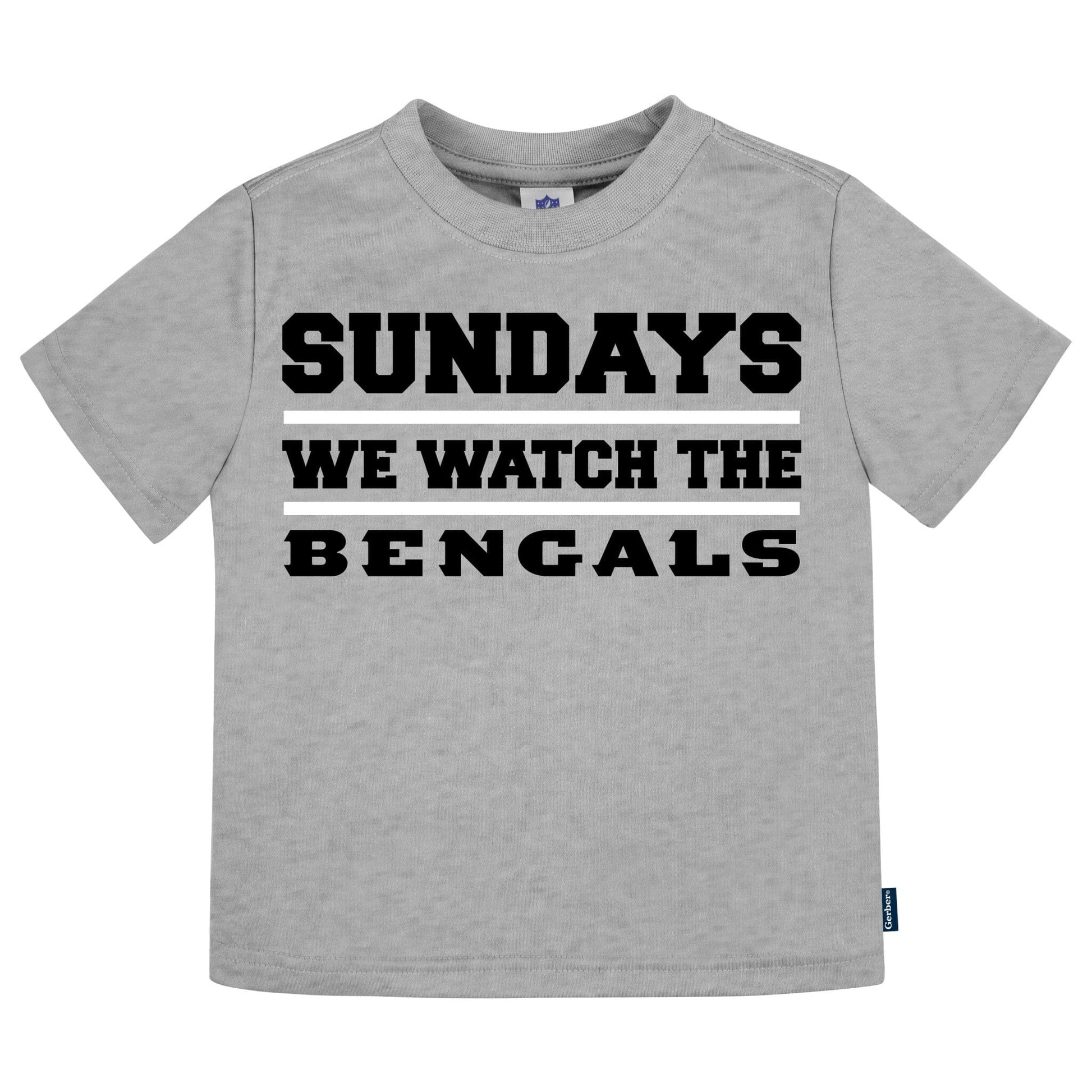 3-Piece Infant & Toddler Neutral Cincinatti Bengals T-Shirts NFL NFL 