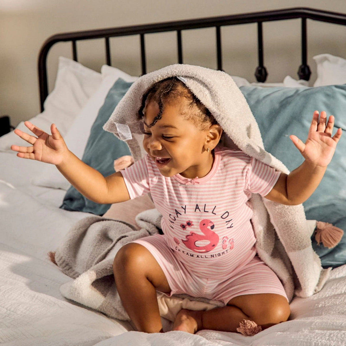 4-Piece Infant & Toddler Girls Flamingo Floatie Top and Shorts Pajama Set sleepwear Gerber® 