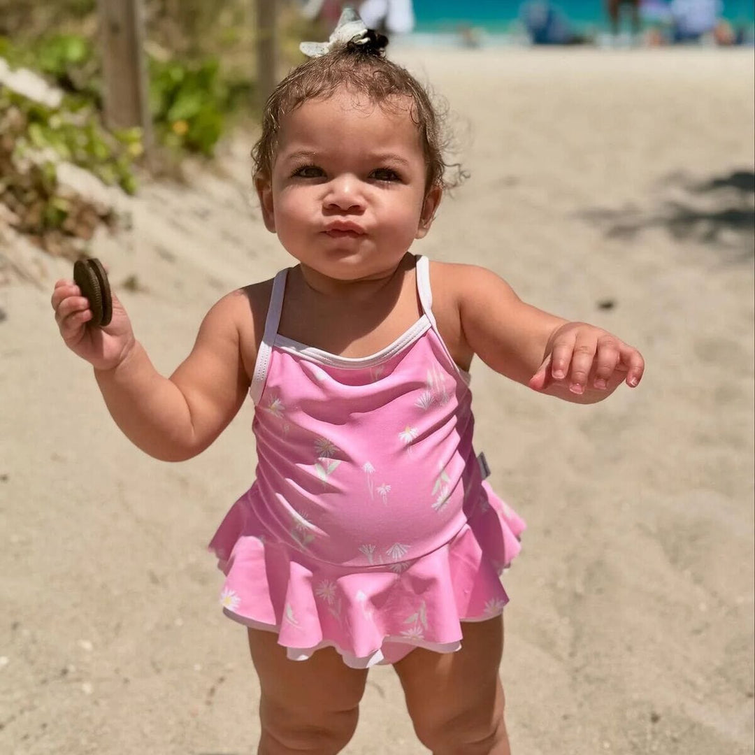 3-6 Months Gerber Baby Girls' 2-piece Dress Legging Set, Leaves