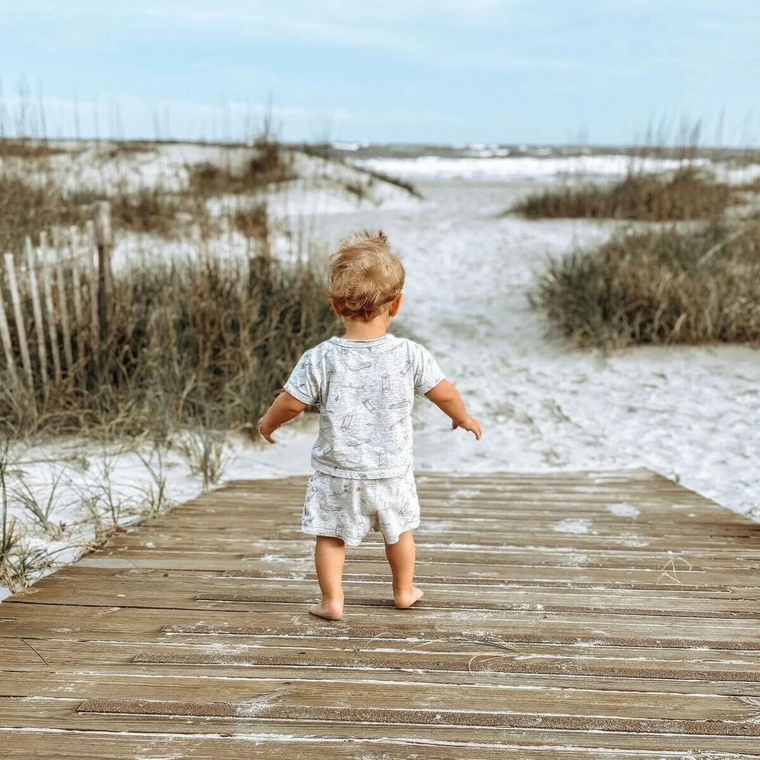 2-Piece Baby & Toddler Boys Heather Skateboard T-Shirt and Shorts Set outfits Gerber® 