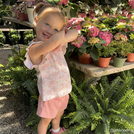 3-Piece Infant & Toddler Girls Pink Floral Shirts and Shorts Set