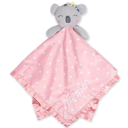 Embroidered Baby Girls Koala Oversized Security Blanket