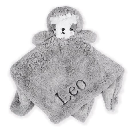 Embroidered Baby Neutral Sloth Security Blanket