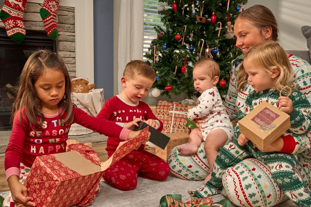 3-Pack Baby Neutral First Christmas Long Sleeve Onesies® Bodysuits