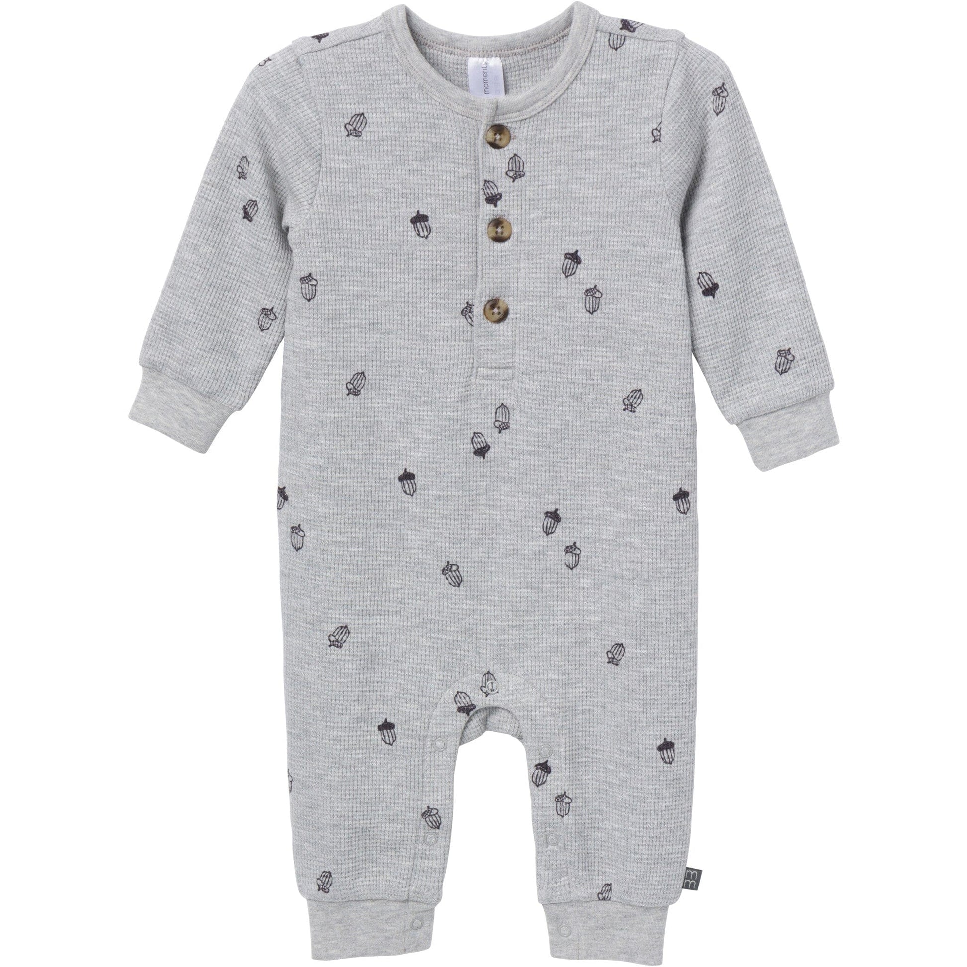 Baby Boys Grey Heather Acorn Slouch Romper Outfits & Sets Modern Moments™ by Gerber® 