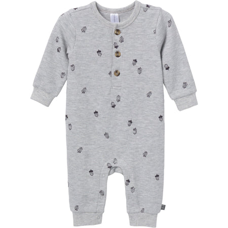 Baby Boys Grey Heather Acorn Slouch Romper