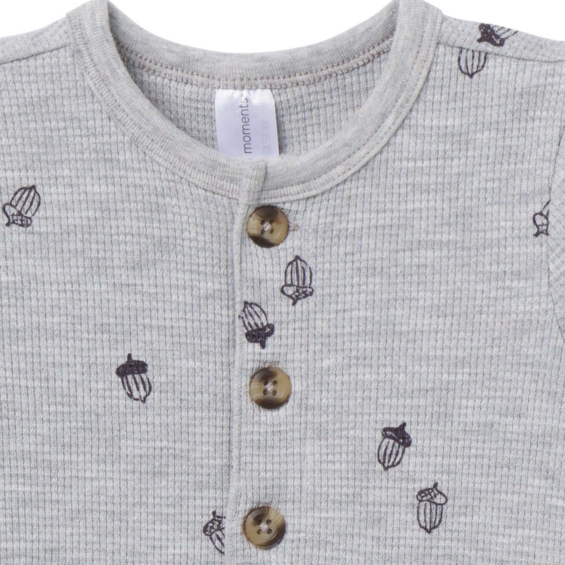 Baby Boys Grey Heather Acorn Slouch Romper Outfits & Sets Modern Moments™ by Gerber® 